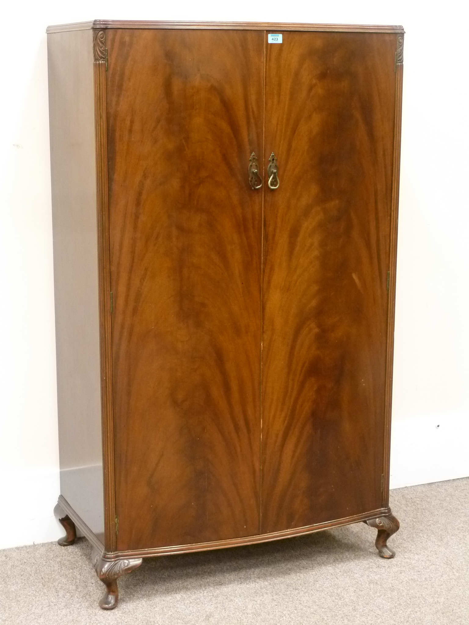 Early 20th century mahogany tallboy, W91cm, H150cm