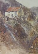James William Booth (Staithes Group 1867-1953): Up Beck to Craig Lea Runswick Bay, watercolour