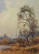 Walter Henry Goldsmith (British 1857-1943): Thames Landscape, watercolour, signed and dated 1908,