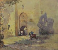 Frederick Lawson (British 1888-1968): 'Bolton Castle Gateway Yorks', watercolour signed and dated