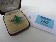 Jade and peridot ring