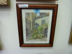 'Fisherman's Cottage Robin Hoods Bay', watercolour signed and titled by Harold Todd