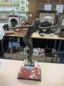 Art deco style bronze figure