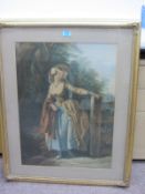 Lady by the Gate large Victorian Baxter print