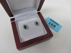 Pair of dress ear-rings stamped 925