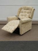HSL Arizona dual motor rise and recline electric reclining armchair in beige holly chenille cover (