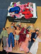 Collection of Sindy dolls and Action Man figures and clothes