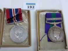 RAF George VI General Service Medal with South East Asia 1945-46 Bar  and George VI 1939/45