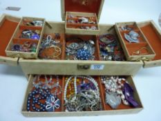 Large quantity of costume jewellery in one box
