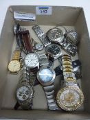 Collection of wristwatches to include Accurist, Avia, Rotary etc in one box