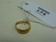 Victorian 'Mizpah' gold ring hallmarked 18ct approx 2.7gm