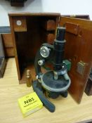 Microscope by Cooke, Troughton & Simms Ltd, York, cased