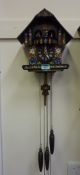 Wooden Cuckoo clock with painted front