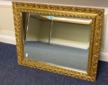 Rectangular gilt framed wall mirror
