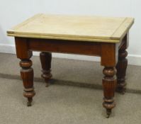 Victorian scrub top drawer leaf pine table