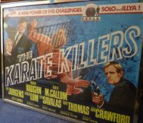 The Karate Killers - Man from Uncle poster, framed and glazed, circa 99cm x 74cm