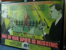One Of Our Spies Is Missing - Man from Uncle poster, framed and glazed, circa 99cm x 74cm
