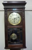 20th Century mahogany wall clock