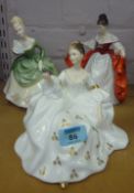 Royal Doulton 'Soiree' figurine HN2312, 'Sara' HN2265 and 'My Love' HN2339