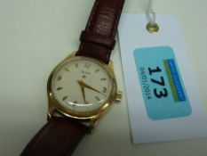 Avia gents gold vintage wristwatch hallmarked 9ct