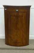 Victorian mahogany cylinder front hanging wall cupboard, 74cm x 108cm high
