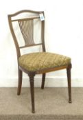 Edwardian rosewood bedroom chair with upholstered seat