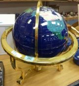 Gilt metal framed globe