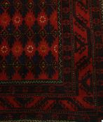 Persian red ground rug, L170cm x W93cm