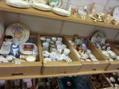 Collection of ceramics including lustre ware, mugs, 19th Century gilt tea wares and Chinese ceramics