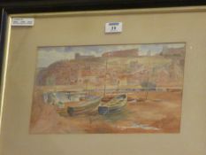 'Whitby', 19/20th Century watercolour signed R A Easdale