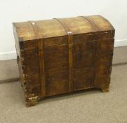 19th Century Continental dome top pine trunk, W101 x H87cm