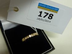 Diamond half eternity ring stamped 750