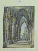 'Whitby Abbey', watercolour signed by Stanley Watson Gibb (1898-1973) and dated 1949