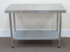 Stainless steel two tier preparation table 120cm x 60cm