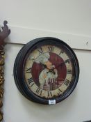Kitchen wall clock decorated with chef
