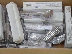 Stainless steel canteen cutlery, approx 5 dozen place settings
