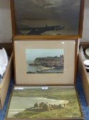 Seven local seascape and other prints including Judges photographic views of Whitby