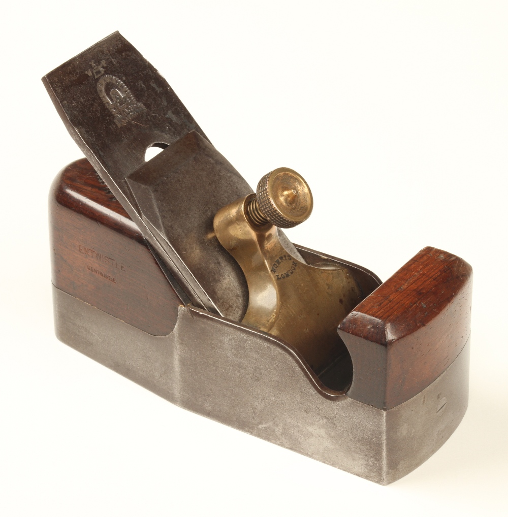 A Patent Metal NORRIS No 14 smoother with rosewood infill with 2 1/4" Ward iron (Geoff Entwistle