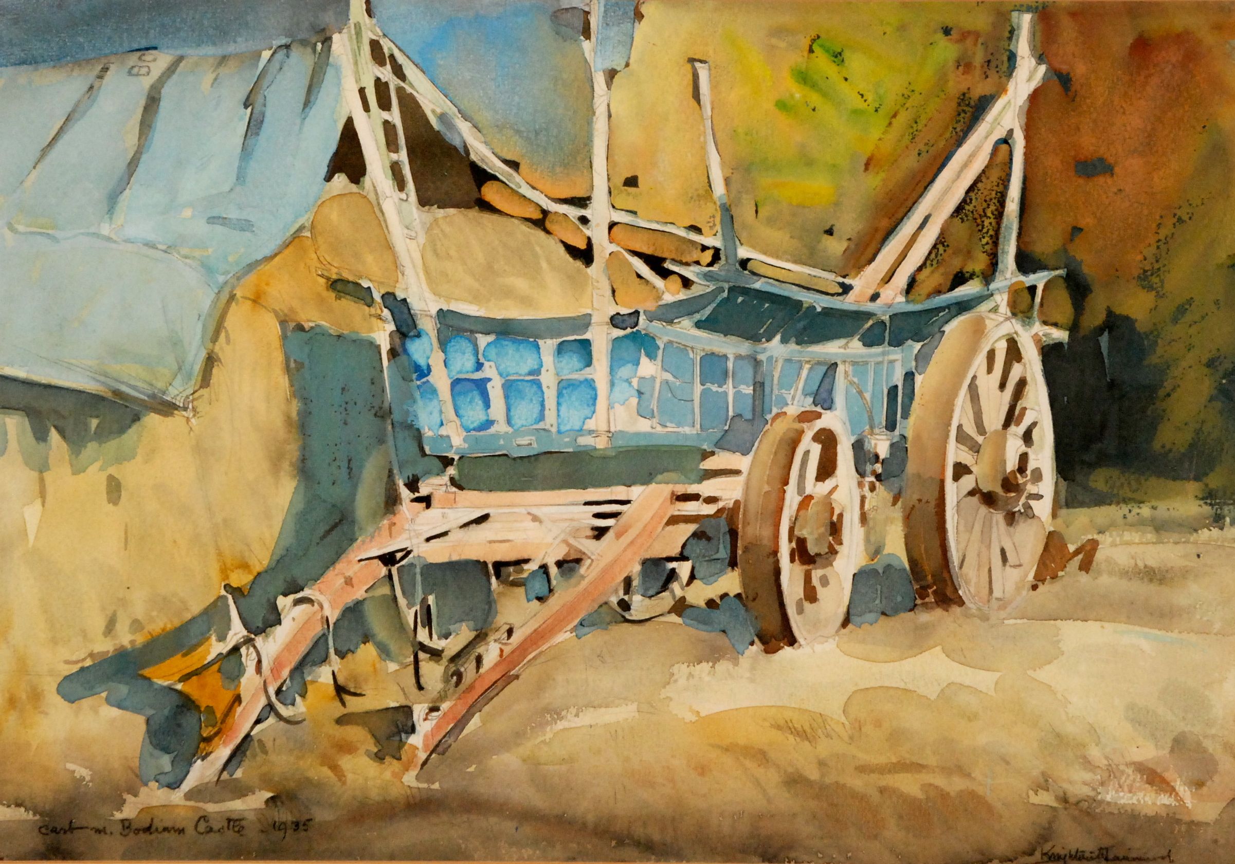 ARTHUR HENRY KNIGHTON HAMMOND
Cart in Bodian Castle
Watercolour
Signed inscribed and dated 1935
33 x