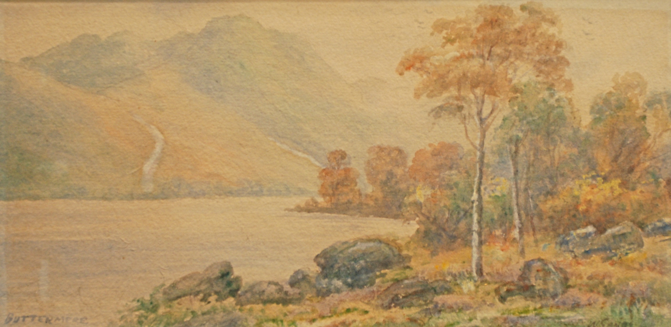 W. SANDS
Buttermere
Watercolour
Signed and inscribed
12 x 25cm