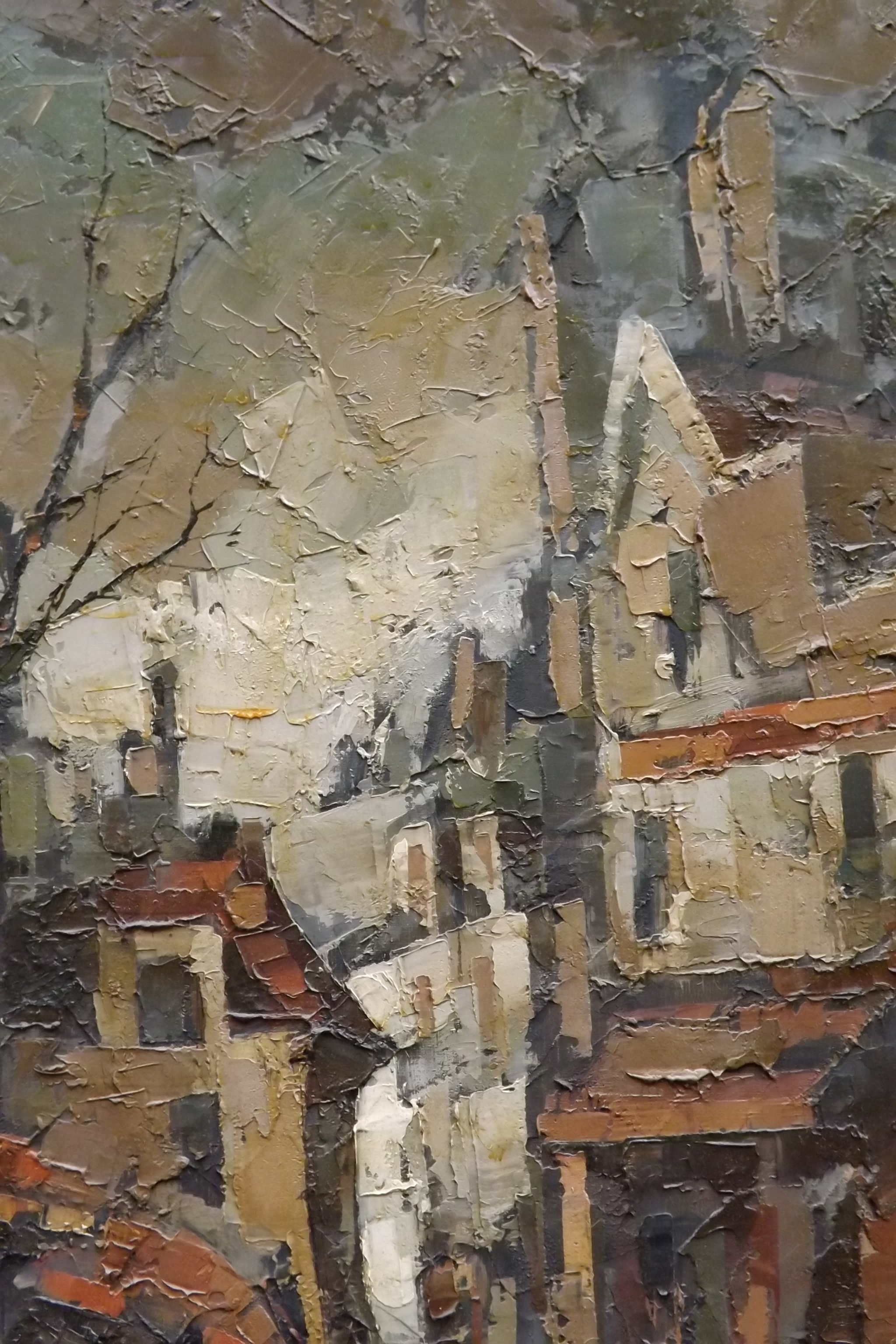 DAVID STANSKY
Continental town
Oil on canvas
Signed 
63 x 48cm