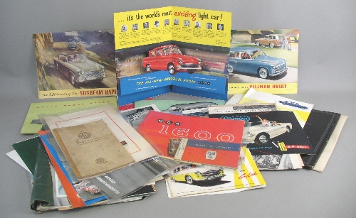 Motor car promotional brochures, quantity from the 1950`s and later including various Jaguar cars,