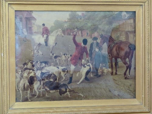 After Alfred Strutt, a late 19th Century crystoleum depicting a hunting scene with a dismounted
