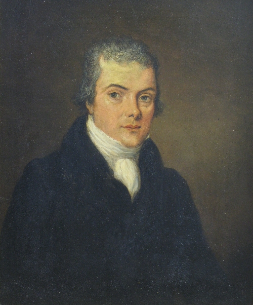 19th Century School, half length portrait of Henry Brown Watson, unsigned oil on board, biographical