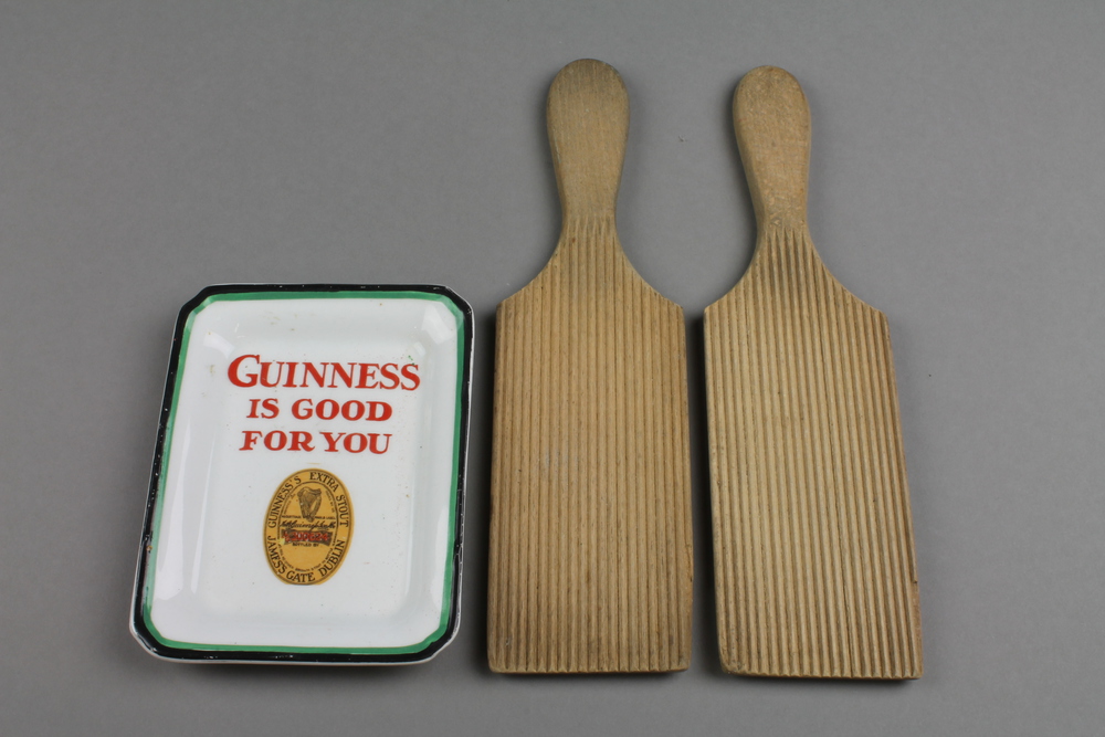 A Mintons Guinness is Good For You ashtray 4"" and a pair of butter pats