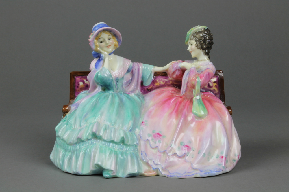 A Royal Doulton group - The Gossips HN1420 (f), 8""This lot has a star crack to the base, the lady