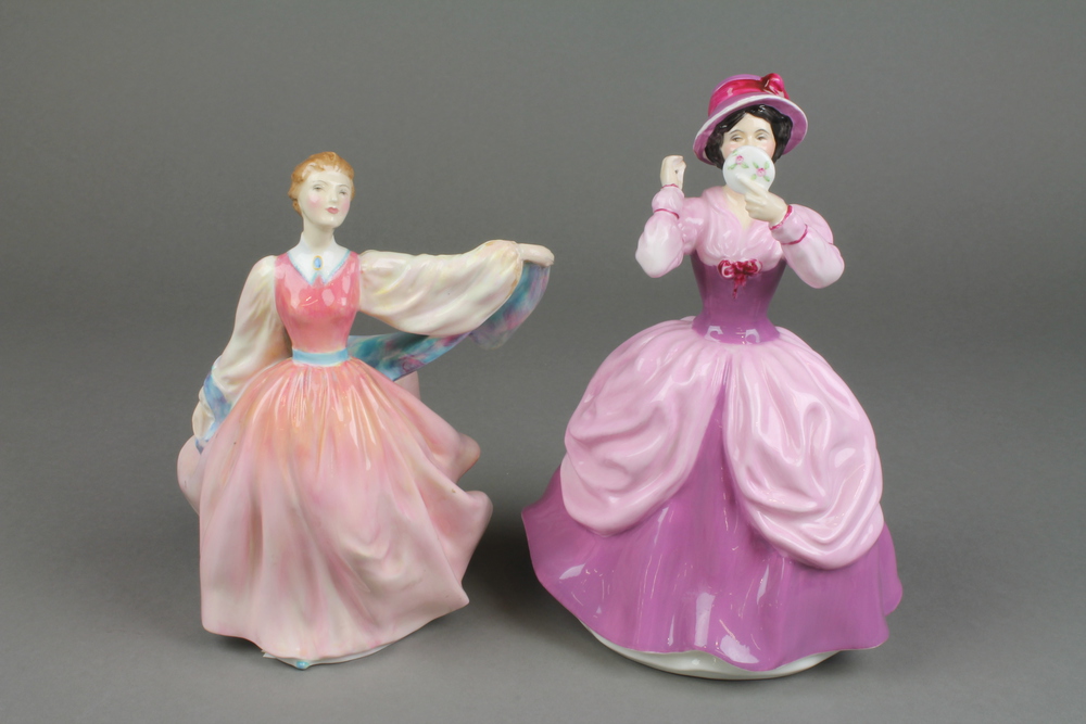 A Royal Doulton figure - Lady Pamela HN2718 8"", a ditto Gay Morning HN2135 7