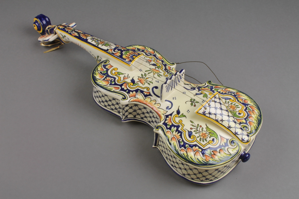 A Quimper violin with typical decoration 17