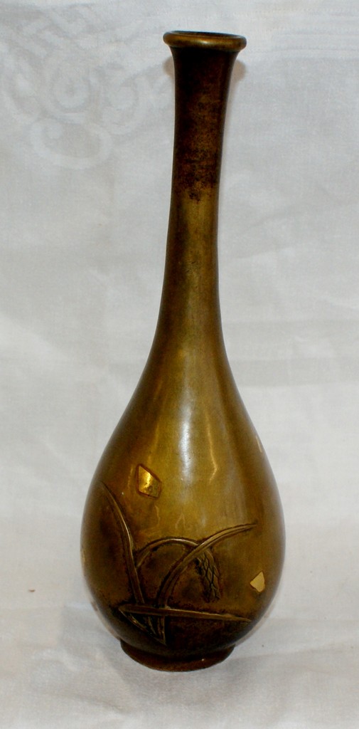 Oriental Bronze vase with mark to base