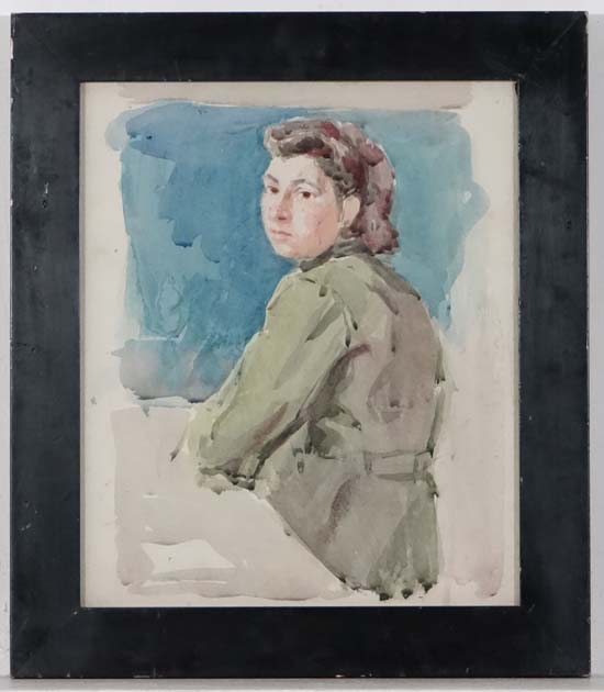 Nina Grigoryevina Bozhko ( 1928- ) Russian Ukraine
Watercolour
Portrait of a woman
Comes from